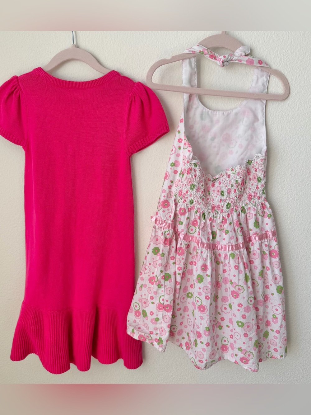 Laura Ashley Gymboree Girls Size 5 Dress Lot Pink Argyle Sweater Floral Halter - Picture 6 of 6